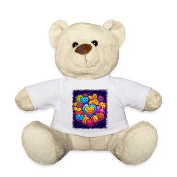Baking Gift Joke Funny Chef Design Tshirts Happy - Teddy Bear - white - Front