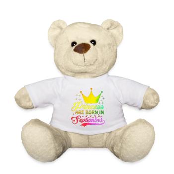 geburtstag alles gute september geboren in lustige party queen - Teddy - Weiß - Vorne
