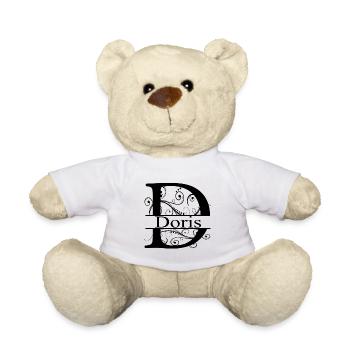 Monogram avec le prénom Doris - Nounours - blanc - Devant