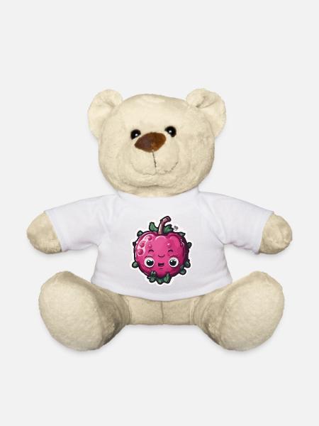 Red sweet apple - Teddy Bear - white
