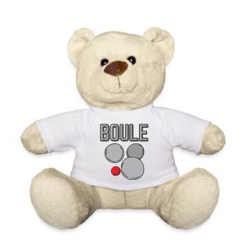 Boule boule boules pour bouler pétanque - Nounours - blanc - Devant