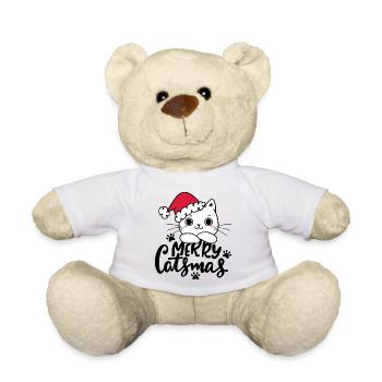 Lustige Weihnachtskatzen - Teddy - Weiß - Vorne
