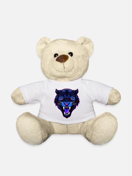 Schwarzer Panther - Teddy - Weiß
