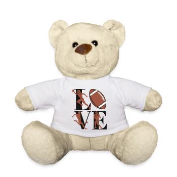 American Football Footballtrainer Footballspieler - Teddy - Weiß - Vorne