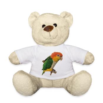 The orange-headed caique - Teddy Bear - white - Front