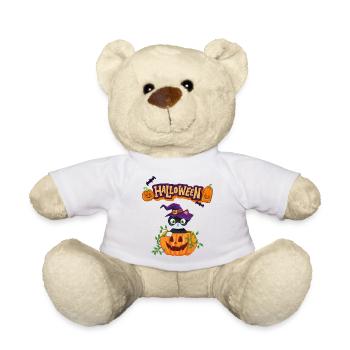 Halloween, Pumpkin, Witchcraft - Teddy Bear - white - Front