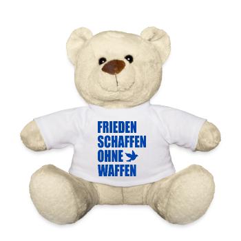 Frieden schaffen ohne waffen - Teddy - Weiß - Vorne