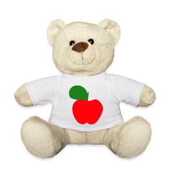 roter Apfel - Teddy - Weiß - Vorne