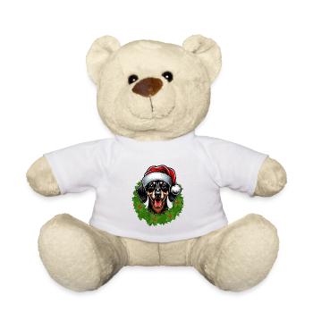 Weihnachten & Dackel | Festlich für Hundefreunde - Teddy - Weiß - Vorne