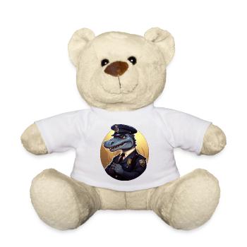 Policier crocodile - Nounours - blanc - Devant