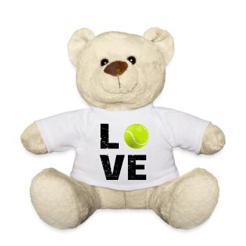 Tennis amour - Nounours - blanc - Devant