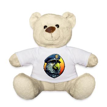 Police Parrot - Teddy Bear - white - Front
