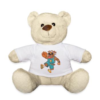 Basketball Hund - Teddy - Weiß - Vorne