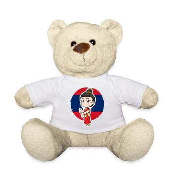 Laos Lao Drapeau Laotien éléphant Lao I cadeau - Nounours - blanc - Devant