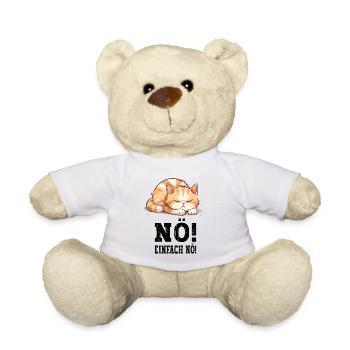 Nö Einfach Nö No Nein Katze Kater Lustig Spruch - Teddy - Weiß - Vorne