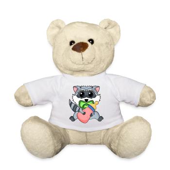 Baby Waschbär Motiv - Teddy - Weiß - Vorne