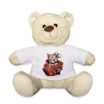 Weihnachtskätzchen4 - Teddy - Weiß - Vorne