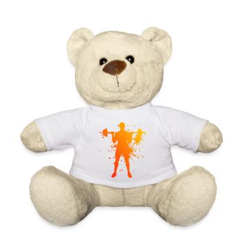Herren Krafttraining Damen Cardio Ausdauertraining - Teddy - Weiß - Vorne