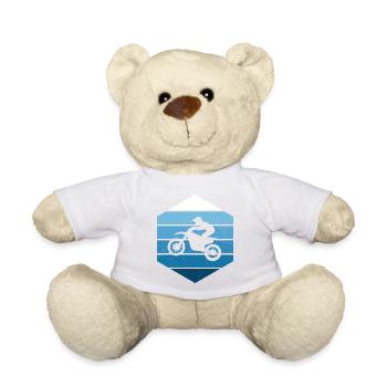 Dirt Biker Freestyle Motocross Dirt Bike pour hommes - Nounours - blanc - Devant