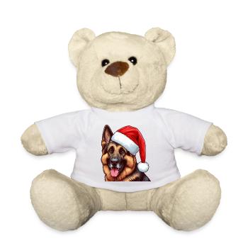 German Shepherd Christmas Spirit - Teddy Bear - white - Front