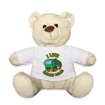 Garbage Truck Love Garbage Collection Child Boy I Gift - Teddy Bear - white - Front