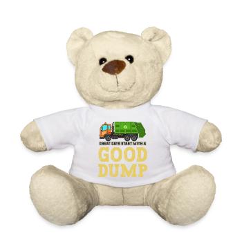 Garbage Truck Love Garbage Collection Child Boy I Gift - Teddy Bear - white - Front