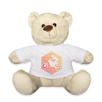Dirt Biker Freestyle Motocross Motocross - Teddy - Weiß - Vorne