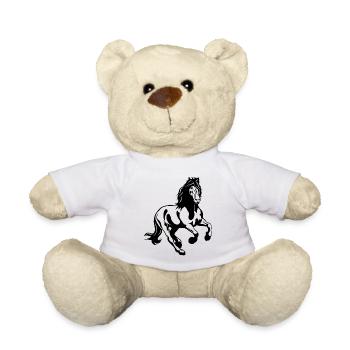 Friesian stallion 01 s - Teddy Bear - white - Front