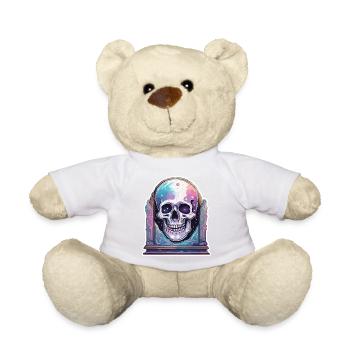 Pierre tombale / Souvenir / Tranquillité / Inoubliable / Mort - Nounours - blanc - Devant