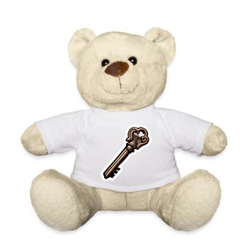 Key / Lock / Locked / Security - Teddy Bear - white - Front