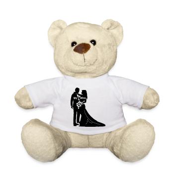 Wedding Wedding Bride Newlyweds Marriage Wedding - Teddy Bear - white - Front
