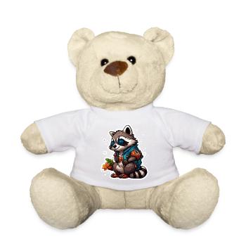 Raccoon / Animal / Zoo / Wild / Cute / Predator - Teddy Bear - white - Front