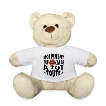"Moi Piment Je Vous Calme Tous et Toute" - Express - Nounours - blanc - Devant