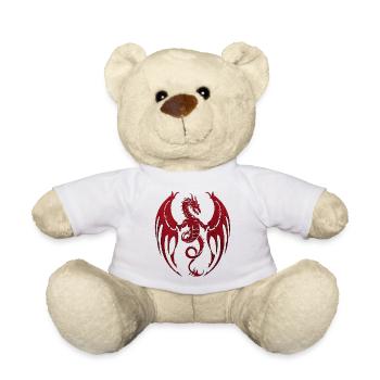 Fantasy Dragon Anime Dragon Head Mythical reptile - Teddy Bear - white - Front