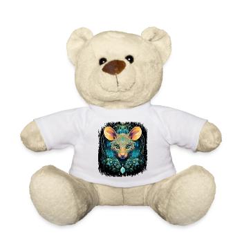 animated film birthday present canvasbackpack - Teddy Bear - white - Front