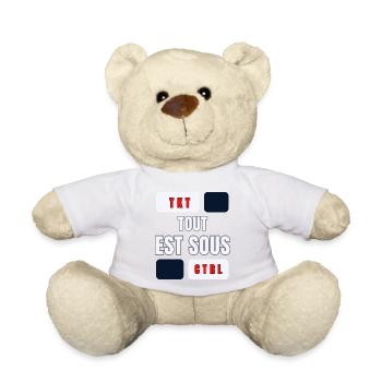 EVERYTHING UNDER CONTROL - Teddy Bear - white - Front