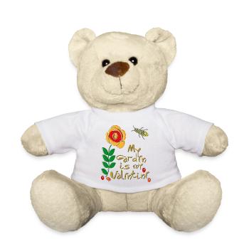 mon jardin est mon Valentin - Nounours - blanc - Devant