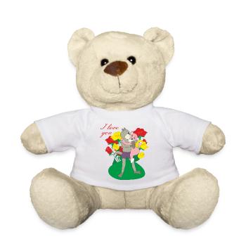 I love you - Teddy Bear - white - Front