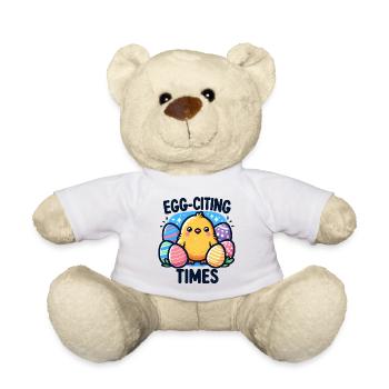 Lustiges Oster-Design - Eier-Zitier-Zeiten - Teddy - Weiß - Vorne