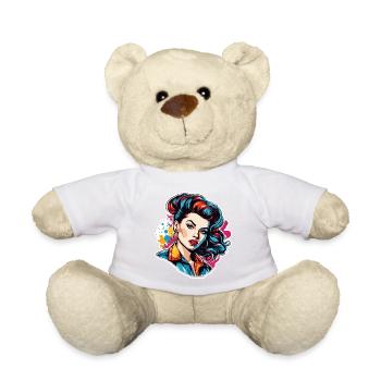 Rockabilly / Pin-up Girl / Frauenpower / 50er - Teddy - Weiß - Vorne