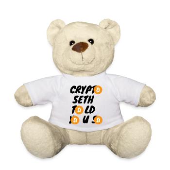 Krypto Crypto Seth vous l’a dit BTC Bitcoin - Nounours - blanc - Devant