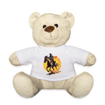 Cowboy Pferd Wild West Western Reiten Wildnis USA - Teddy - Weiß - Vorne