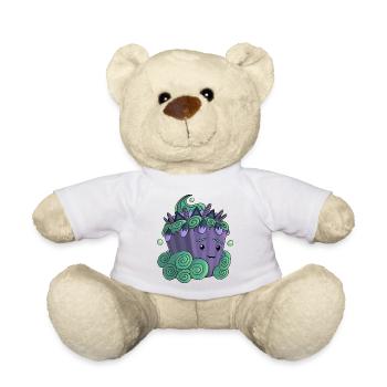 Purple Flower Cupcake - Teddy - Weiß - Vorne