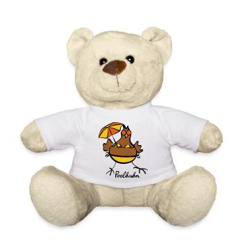 RIKELS Design: Poolhuhn 2026 - Teddy - Weiß - Vorne