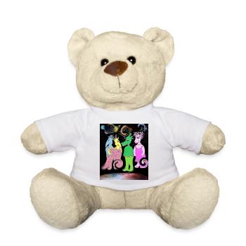 Space Belly Buttons Fan Merchandise Shirt Mug Cap - Teddy Bear - white - Front