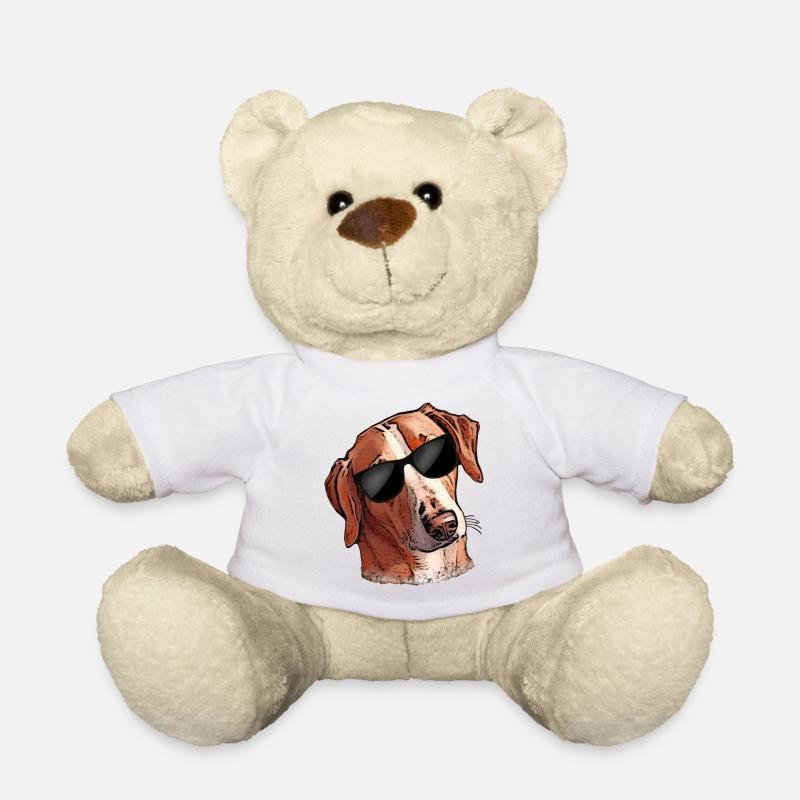 Witziger Hund SAVEBRACKE Jagdhund Sonnenbrille - Teddy - Weiß