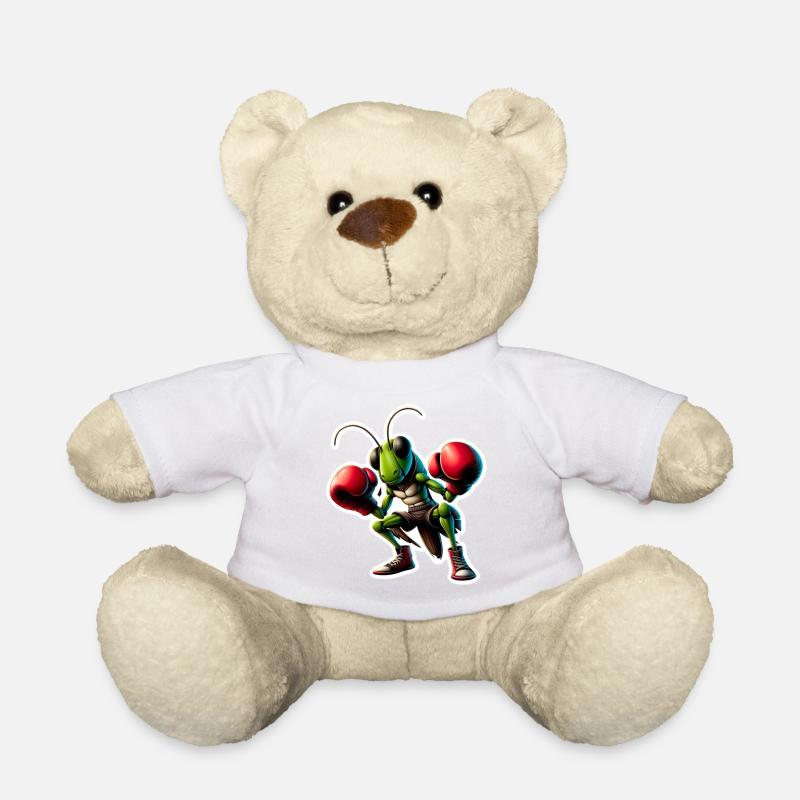 Grasshopper is looking for a boxing match - Teddy Bear - white