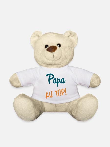BONNE FÊTE PAPA. PAPA. FÊTE DES PÈRES. PÈRE. BONNE - Nounours - blanc