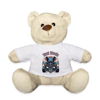 Ratsking Ratlook Shirt – Rustic Custom Style - Teddy Bear - white - Front