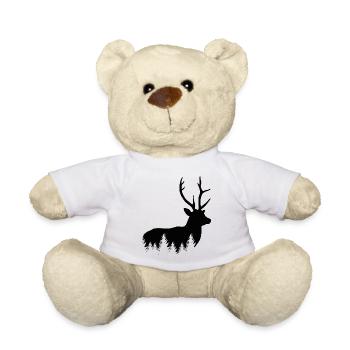 Jäger Bergsteiger Wanderer Hirsch - Teddy - Weiß - Vorne